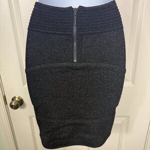 bebe Metallic Bandage Skirt – Black (XS)